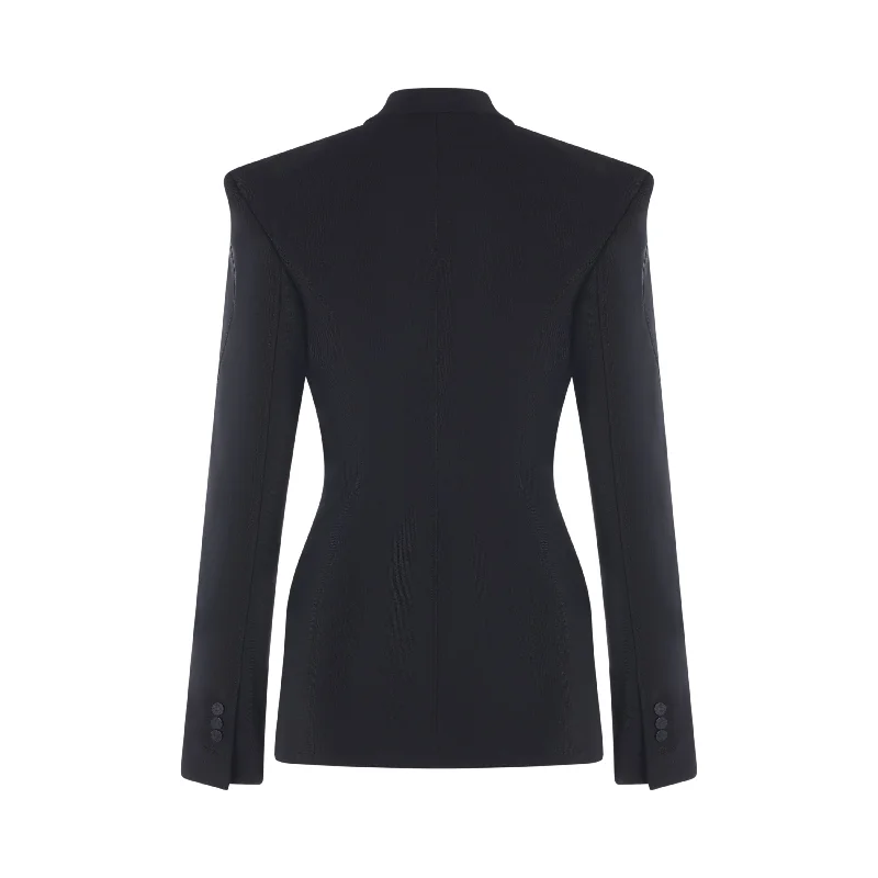 black cut-out jacket black cut-out jacket