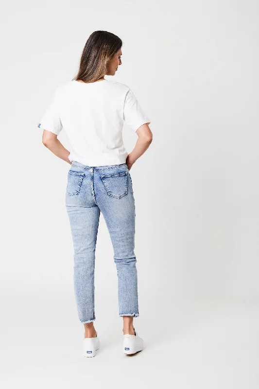 Shine On Label Asher Straight Leg Jean Indigo